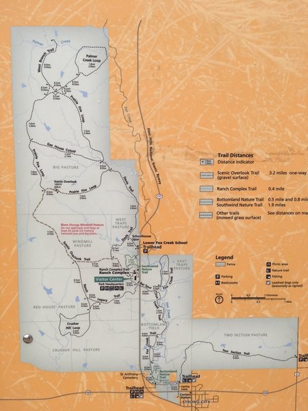 Park map showing the entire trail system.