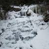 Beautifully frozen waterfalls