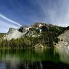 Devils Peak and Cliff Lake in late afternoon