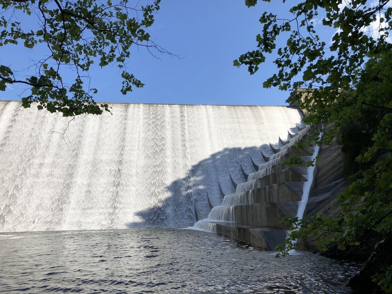 Drone View Of Liberty Dam Eldersburg Md Youtube