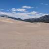 The wonderful ever changing sands of Great Sand Dune National Park. Notice the small human dot in the right third of the picture for a little perspective of how enormous these dunes are.