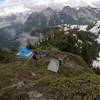 Our camp about 500 feet from the summit.
