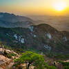 Sunset over Seoul on the northern ridge of the trail. The nearest ridgeline is the first half of the trail.