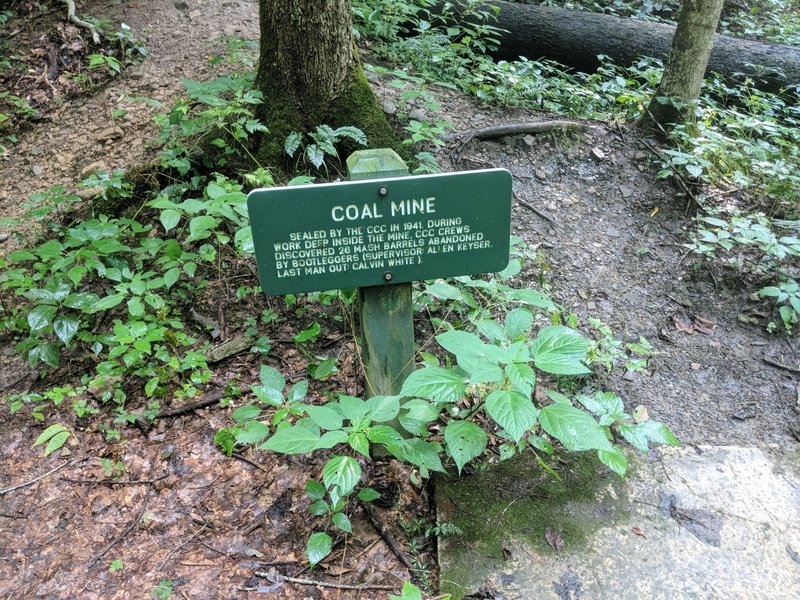 CCC Snipe - Buried Coal Mine Marker Sign