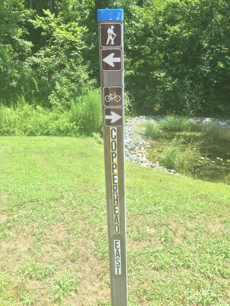 Sign at east end of trail.