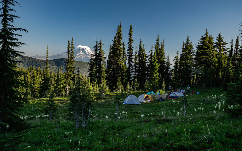 camping at mt adams