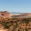 Henry Mountains and Navajo Nobs from Panorama Point.