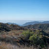 View of the Pacific Ocean from near the top of Eagle Rock fire road.
