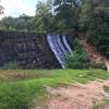 Man-made waterfall on Lake Placid Trail