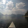 The Grand Tetons as seen from the lake.