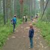 Popular with families and kids, Valley of the Five Lakes Trail goes through the fir forest to five lakes.