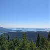 View looking toward Vancouver and Horseshoe Bay from the radio tower viewpoint. The true summit lies south and has no real view.