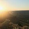 A nice sunset behind Perrine Bridge from the Snake River Canyon Rim Trail