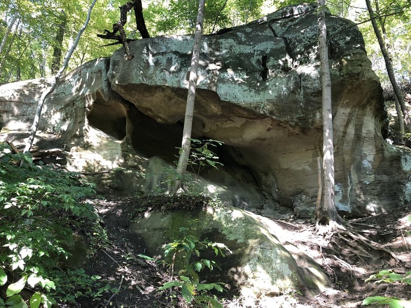 One of several interesting rock formations along the trail