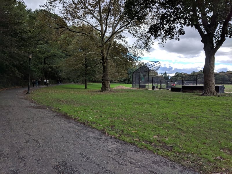 Baseball courts inside Prospect Park