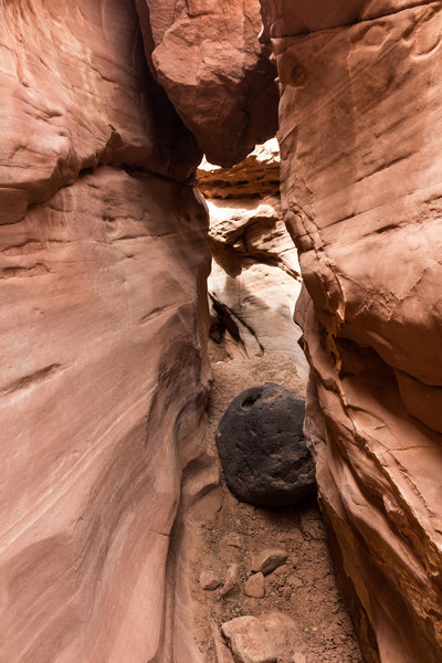 Boulders in your way through the narrower sections of Sheets Gulch may require some scrambling