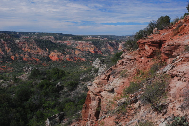 Looking Northwest into the canyon from a lookout near the first rim.