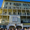 The guard apartments and the entrance to Alcatraz Island.