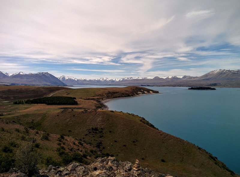 Lake Tekapo from the highpoint of trail