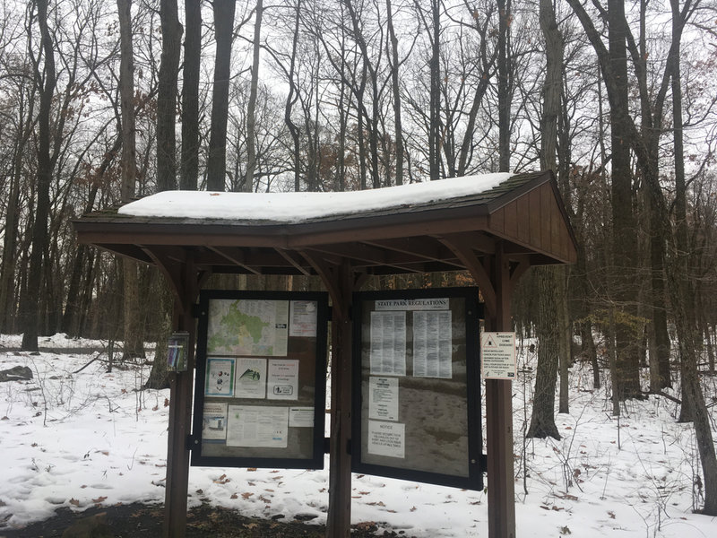 PA French Creek State Park Trailhead at Shed Road.