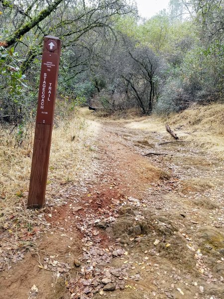 Upper Stagecoach trail sign.