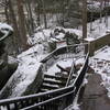 Icy stairs at Cumberland Falls