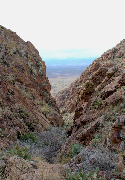 A view down the canyon.