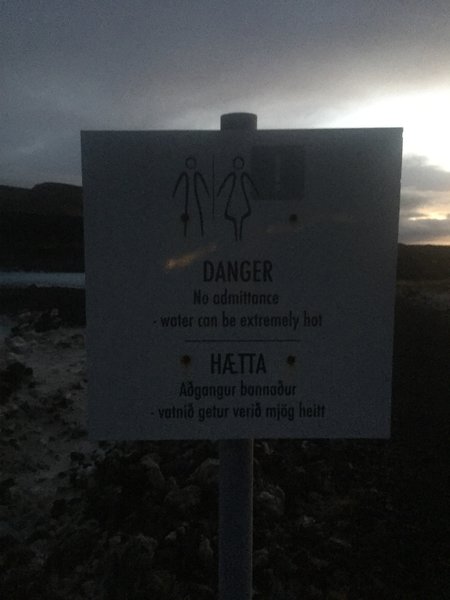 Warning about not entering hot spring, not about not entering trail.