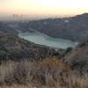 The empty Reservoir. Looking south from Hastain Drive towards the L.A. basin.