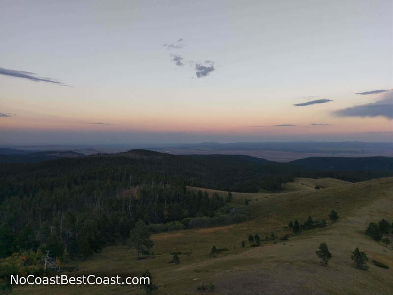 Sunset view from the Warren Peak Fire Lookout