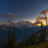 Mt. Rainer Sunset From Silver Forest Trail