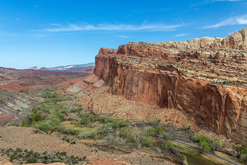 Fruita Historic District from the South Fruita Overlook Viewpoint