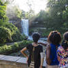 Taking in the sights at Minnehaha Falls