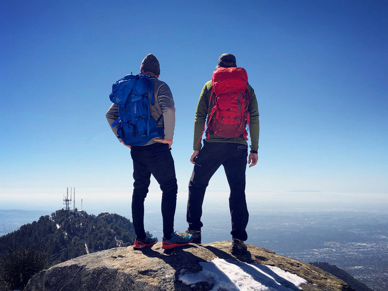 Taking it all in at the top of Mount Wilson.