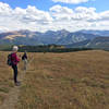 On the way to the summit, looking at Taos Ski Valley and the Wheeler Peak Wilderness.
