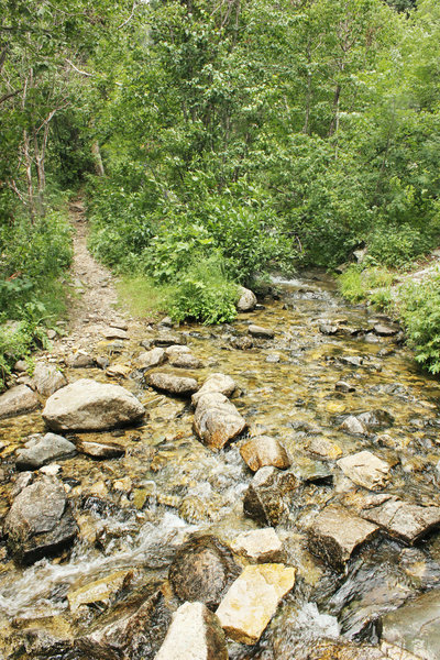 One of many creek crossings.