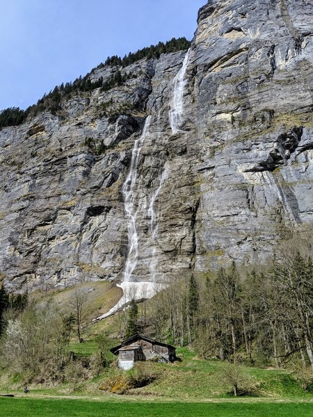 One of the many waterfalls in the valley.