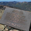 The commemorative plaque at the summit of Wheeler Peak (13,161 ft.).