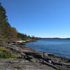 View of the rocky coast from Ruckle Campground