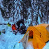 Winter Camping in the backcountry in the Stuart Range Backcountry