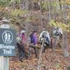 A group hiking the Rivanna Trail.