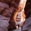 Deep in Buckskin Gulch. The trail is not hard to follow ... only because there aren't many other options.