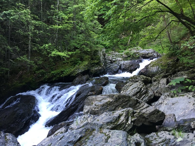 The brook just below the Conway Reservoir Dam.