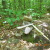 Rock stack marking Haystack North Trail.