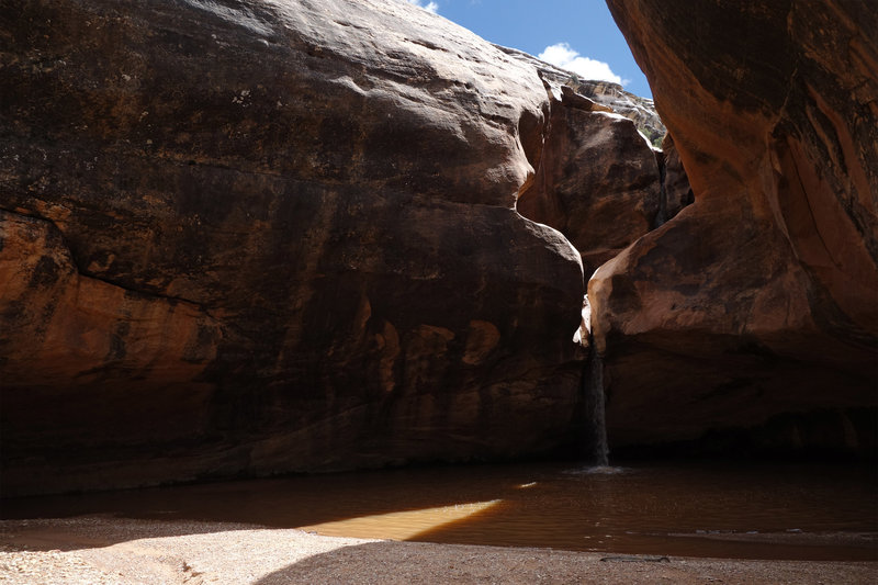 Knickpoint pour-off at Natural Bridges National Monument.