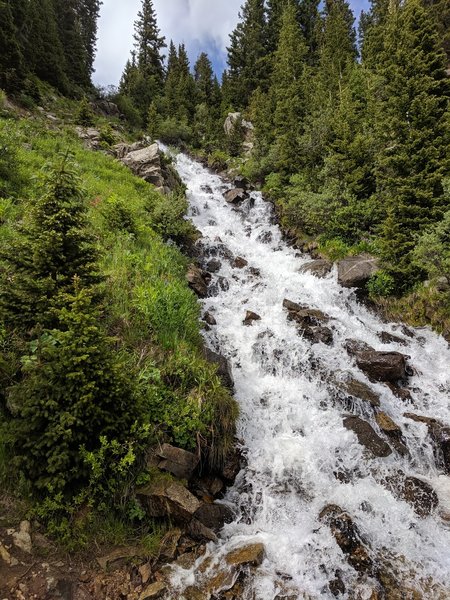 Waterfall along Arapaho Pass Trail