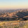 Looking north at sunset on a warm July evening. Hills were covered with dry grass from here to Mt. Diablo.