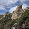 Rappel Rock, from Lemmon Rock Lookout Trail #12