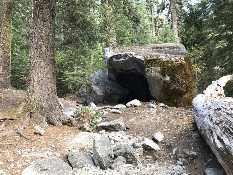 Rock shelter camp on Canyon Creek Trail