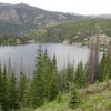 View of Granite Lake from above on Weminuche Trail